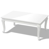 Cumpara ieftin Masuta de cafea din fibra de sticla lucioasa 100x60x42 cm alba