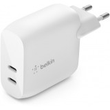 Incarcator Retea Belkin BoostCharge Dual, 40W, 3A, 2 x USB-C, Alb WCB006vfWH
