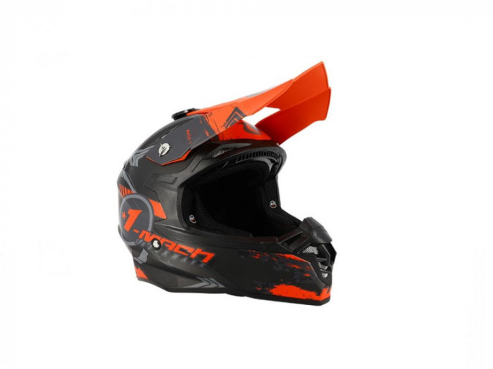 Casca moto enduro negru-rosu mat TRENDY T-904, marimea XL