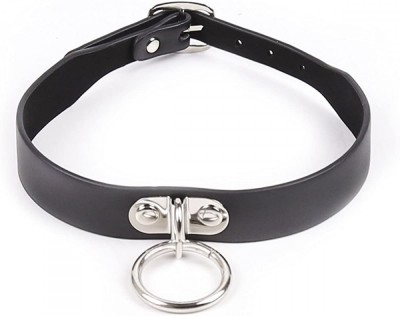 Zgarda Metallic Ring Choker, Negru, Mokko Toys foto
