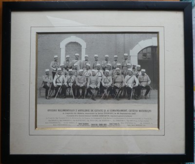 Ofiterii Regimentului 2 Artilerie la tragerile de razboiu de la Otopeni din 1909 foto