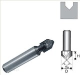 DEDRA Freza de canelat in forma de V, 8 x 25.4 x 25.4 mm