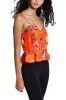 A589-1912 Maiou cu imprimeu floral, volanase si nasturi, S/M