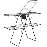 Suport rufe pliabil Atmosphera Mojave cu aripi, otel, 125x60x160 cm, gri Household NewTrend