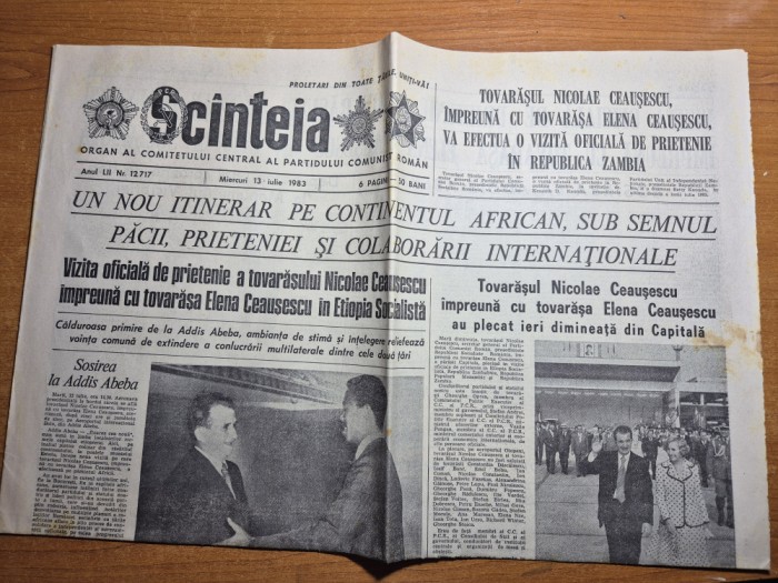 scanteia 13 iulie 1983-universiada ,romania 27 de medalii
