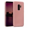 Husa Silicon Samsung Galaxy S9, GloMax Perfect Fit, Rose-Gold, Protectie Socuri, Praf si Zgarieturi