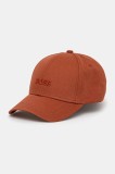BOSS șapcă de baseball din bumbac culoarea portocaliu, cu imprimeu, 50495121