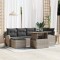 vidaXL Set de canapele pentru grădină 7 pcs Gri Rattan poli