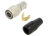 Conector circular HR10 push-pull mufă 2A argintat lipire