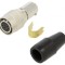 Conector circular HR10 push-pull mufă 2A argintat lipire