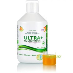 Ultra+ Detox Multivitamine Lichide cu Super Verdeturi, Vitamine, Minerale si Aminoacizi 500ml