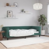 vidaXL Cadru de pat, verde &icirc;nchis, 90x200 cm, catifea