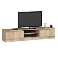 Comoda pentru TV, placa laminata, 4 rafturi, stejar Sonoma, 160x40x33.4 cm foto