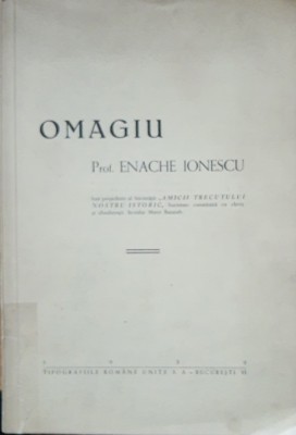 OMAGIU PROFESORULUI ENACHE IONESCU. BUC. 1939 foto