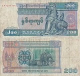 1998 , 200 kyats ( P-75b ) - Myanmar