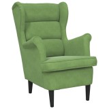 Cumpara ieftin Fotoliu, verde deschis, catifea
