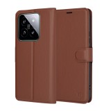 Husa Xiaomi 14 Techsuit Leather Folio, maro
