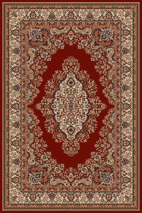 Covor Model Lotos 1524-210, Marime 50 x 80 cm, Rosu, Inaltime Fir 8 mm, Antialergic, Polipropilena, Living, Dormitor, Sufragerie, Birou