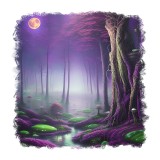 Sticker decorativ Padure, Mov, 55 cm, 11424ST