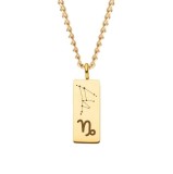 Pandativ din aur galben de 14K in forma de constelatie capricorn
