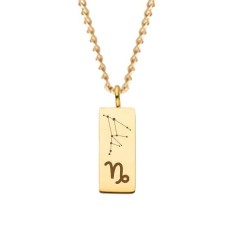 Pandativ din aur galben de 14K in forma de constelatie capricorn