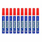 Markere Whiteboard rosii set 10 bucati, varf rotund 2.8 mm, pentru sedinte si training
