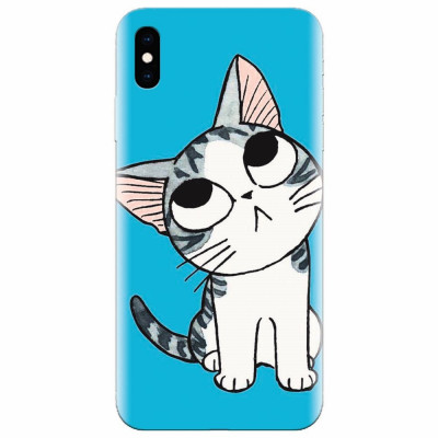 Husa silicon pentru Apple Iphone X, Cat Lovely Cartoon foto