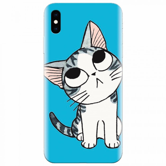 Husa silicon pentru Apple Iphone X, Cat Lovely Cartoon