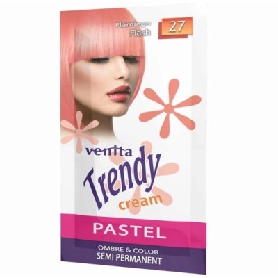 Sampon Colorant si Nuantator, Trendy Cream, Venita, NR.27 - Flamingo Flash, 35g foto