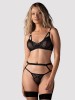 Set Euridia 3 pcs Obsessive, Negru, XS/S