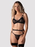 Set Euridia 3 pcs Obsessive, Negru, XS/S