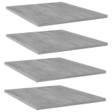 vidaXL Plăci bibliotecă, gri beton, 4 buc, 40 x 50 x 1,5 cm, PAL 805194
