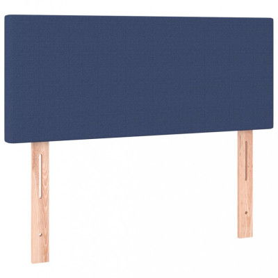 Tăblie de pat, albastru, 100x5x78/88 cm, textil foto