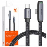 Mcdodo Unghi Cablu Usb-C &Icirc;ncărcare Rapidă Usb Tip C 3A 65W Negru 2M