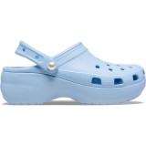 Saboti Crocs Classic Platform Pearl Clog Albastru - Blue Calcite