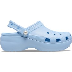 Saboti Crocs Classic Platform Pearl Clog Albastru - Blue Calcite