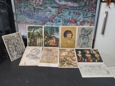 Lucas Cranach 1472-1972, mapă cu 5 ilustrații gen carte poștală, Kunstsammlungen zu Weimar, Weimar 1972, 151 foto