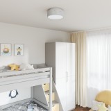 VidaXL Lampă de tavan cu abajur stea Gri &Oslash; 30 cm Țesătură E27