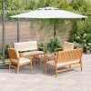 Gossi set canapea de gradina, 5 piese, cu perne, lemn masiv de acacia