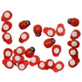 Buburuze din lemn pentru activitati crafts, 12x15 mm, 20 bucati