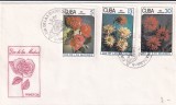 FILATELIE TEMATICA - PLIC CUBA TEMATICA FLORA FLORI, Stampilat