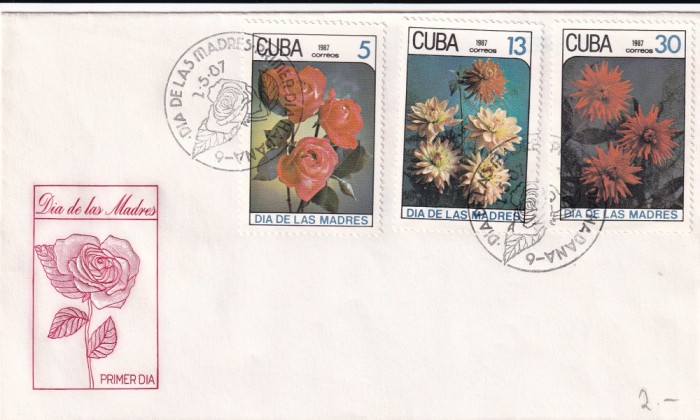 FILATELIE TEMATICA - PLIC CUBA TEMATICA FLORA FLORI
