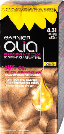 Garnier Olia Vopsea de păr permanentă fără amoniac 8.31 blond auriu, 1 buc