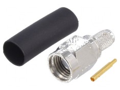 Conector SMA mufă tată drept 50&Omega; RG58 lipire, crimpat PTFE