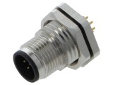 Conector M12 soclu tată 8 pini 1,5A 30V drept IP67 THT LUTRONIC