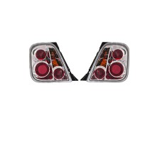 Stop spate, lampa Fiat 500 (312), 03.2007-08.2015, model tuning, montare spate, stanga+dreapta, P21W+PY21W+R10W; cromat, transparent; cu soclu bec; c