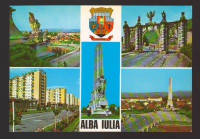 CPIB 21963 - CARTE POSTALA - ALBA IULIA, MOZAIC, STEMA, NECIRCULATA foto