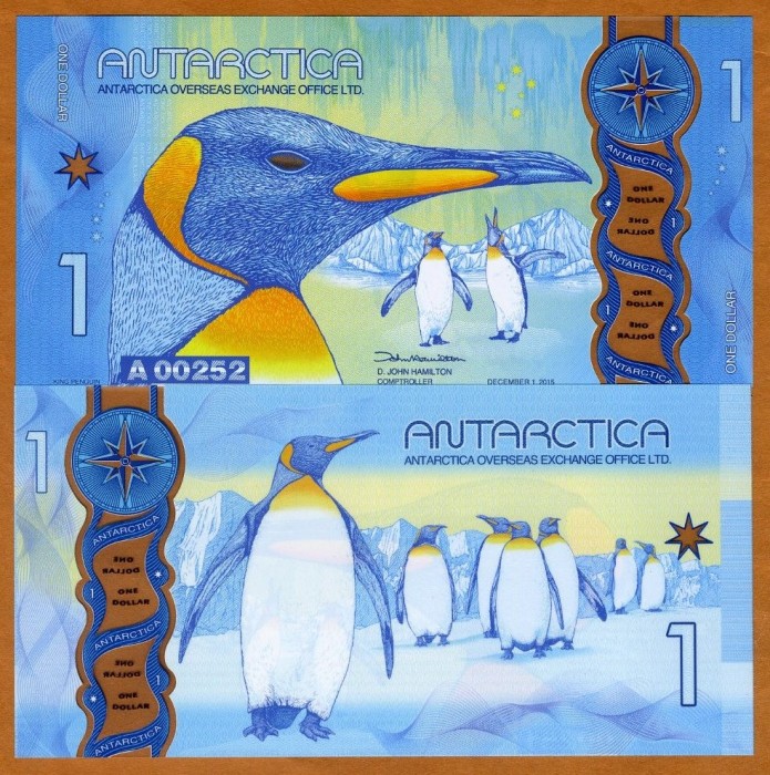 !!! X. RARR : ANTARCTICA - 1 DOLAR 2015 - UNC / POLIMER / SERIA A 24586