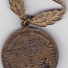 Medalie Ministerul educatiei nationale Premiul II regele Carol II