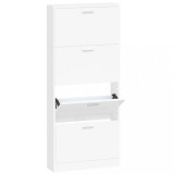 Cumpara ieftin Pantofar, alb, 59x17x150 cm, lemn prelucrat